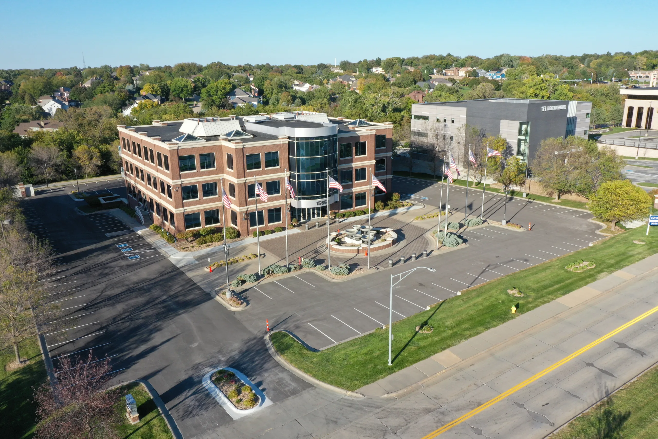 Millennium Plaza Class A office building on West Dodge Road, West Omaha, Nebraska